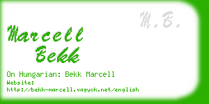 marcell bekk business card